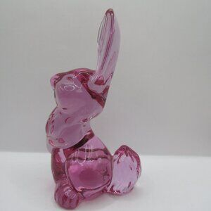 Viking Glass Pink Thumper Rabbit Figurine